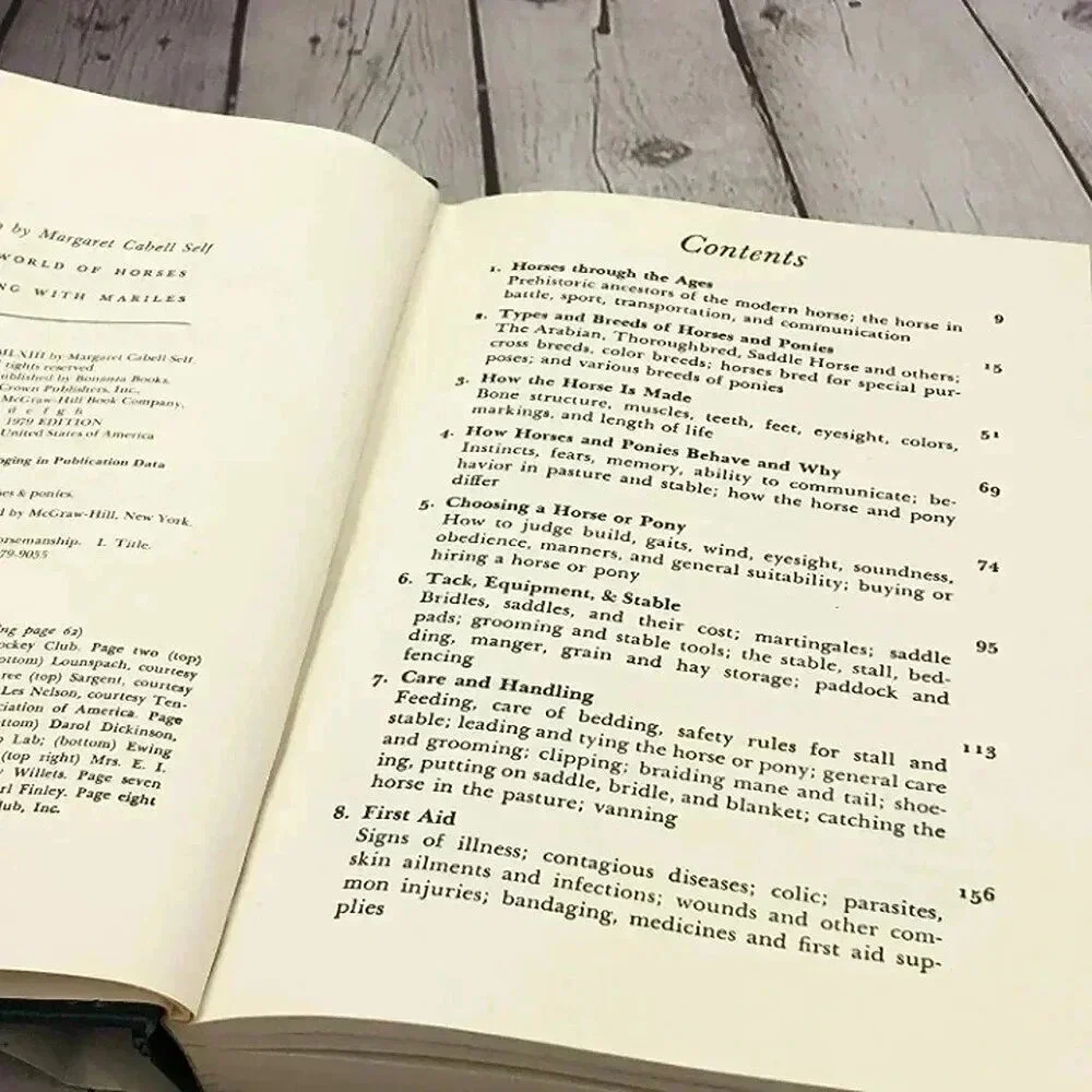Vintage 1963 THE COMPLETE BOOK OF HORSES AND PONIES countryside